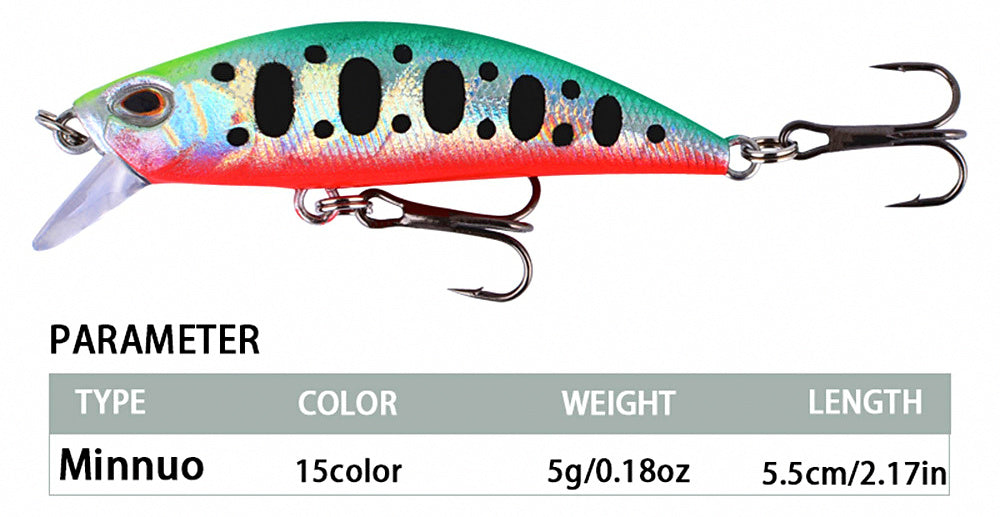 Mini Sinking Minnow Lure, 5.5 cm 5 g (2.2 in, 0.18 oz) – product photo