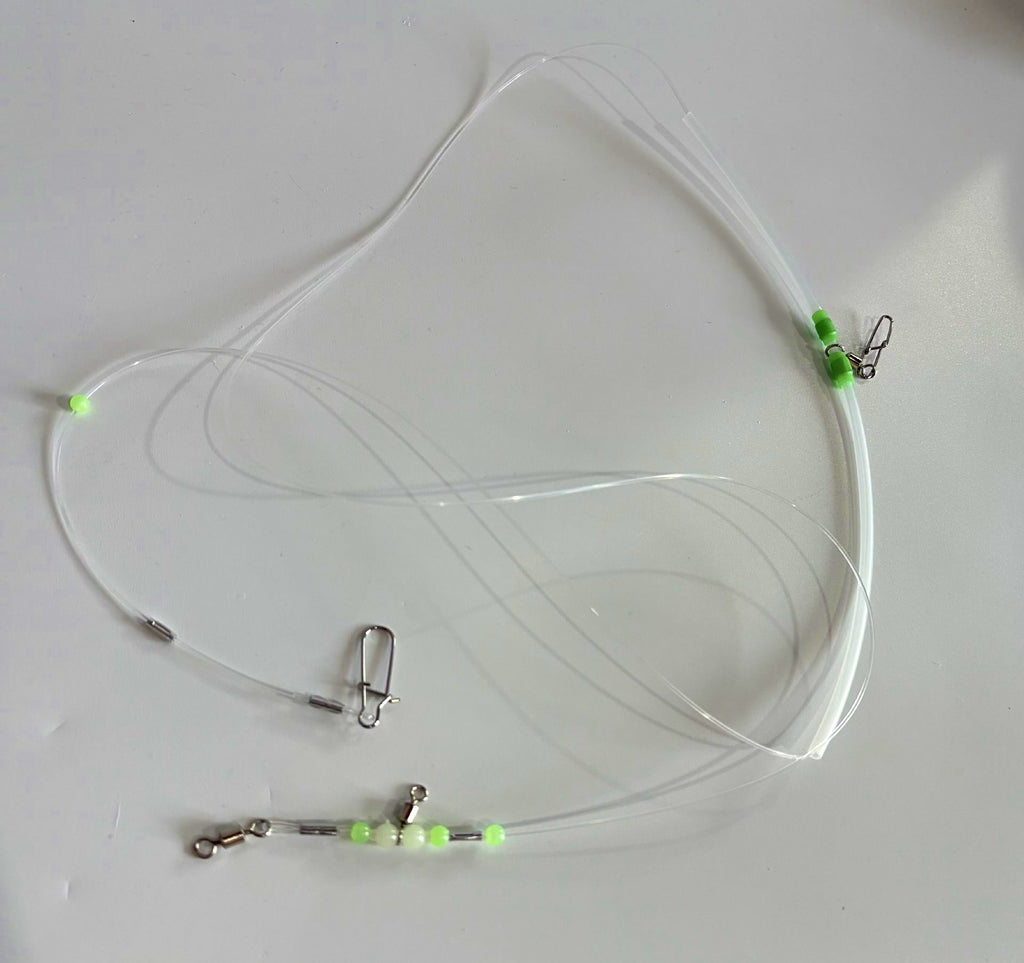 Nylon Bottom Fishing Rig, 1-2 Sinker Clips, 1-3 Hooks – product photo