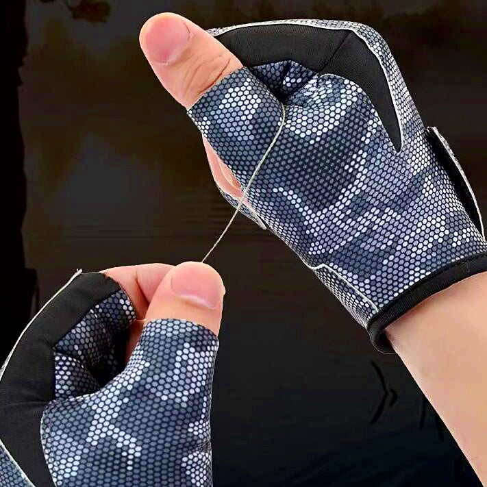 Fishing Gloves, Three-Finger or Half-Finger, Sun & Grip – product photo