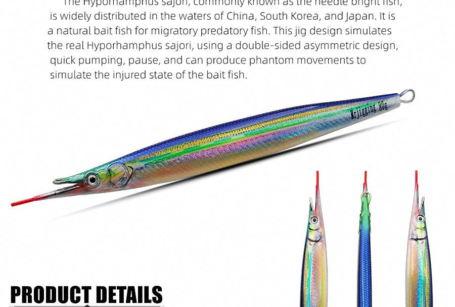 Metal Jig Saltwater Jigging Lure, 30–120 g (1.1–4.2 oz) – product photo