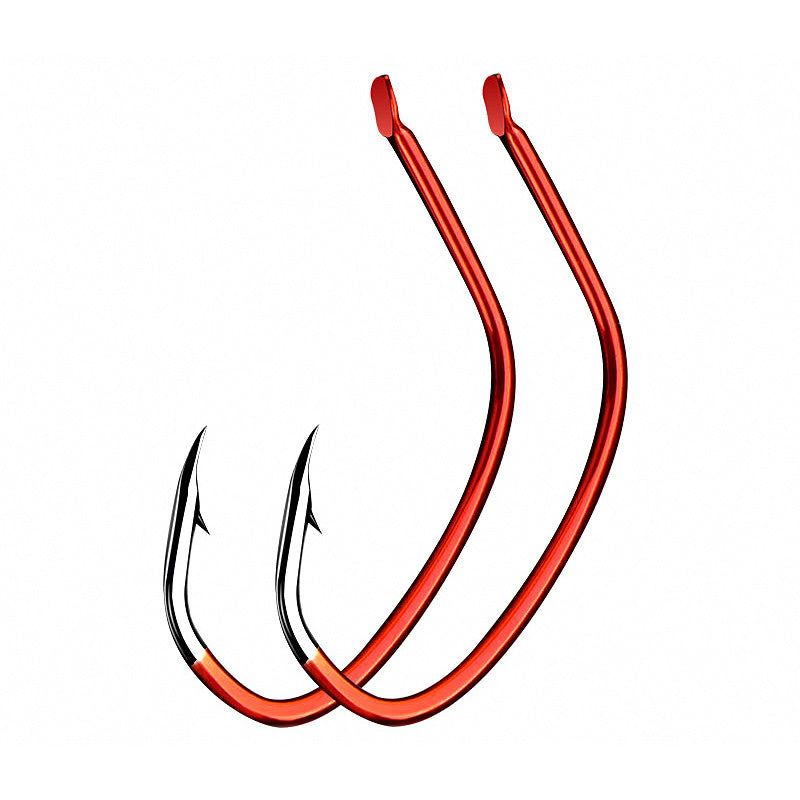 Long Shank Barbed Bait Hooks for Live Shrimp, Saltwater