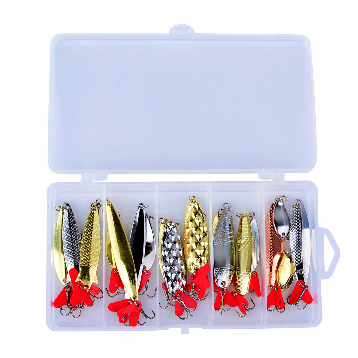 20-Piece Metal Spoon Lure Assortment Box Set