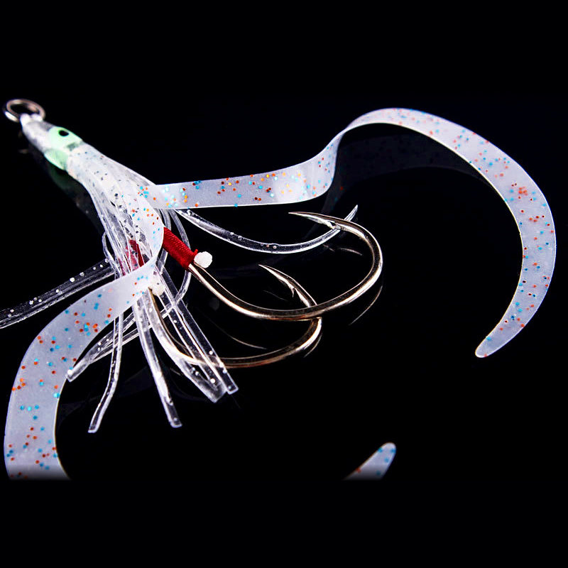 Slow Pitch Jig Assist Hooks, Double Hook, Size 3/0–5/0