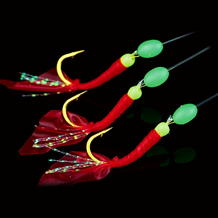 Rubber Skin Bait Rig Hooks, 6-Pack, Sizes 3–20