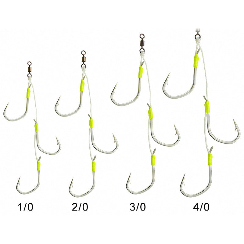 Three-Hook Assist Hook Rig for Jigs, Sizes 1/0–4/0