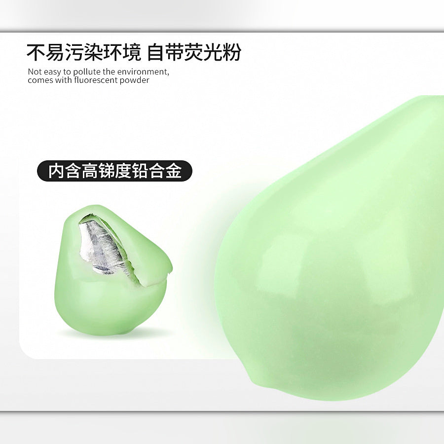 Glow Plastic-Coated Lead Sinker with Swivel, 1.1–5.3 oz (30–150 g)