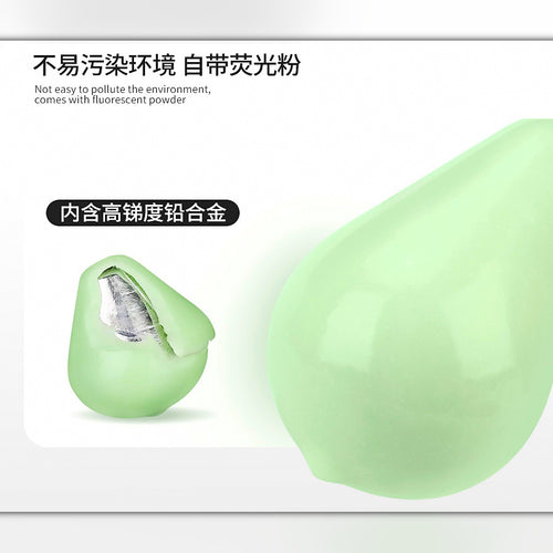 Glow Plastic-Coated Lead Sinker with Swivel, 1.1–5.3 oz (30–150 g)
