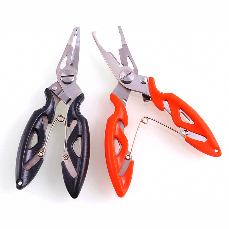 Stainless Steel Bent Nose Fishing Pliers with Braid Cutter