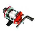 Mini Metal Teardrop Closed-Face Reel, Red or Blue