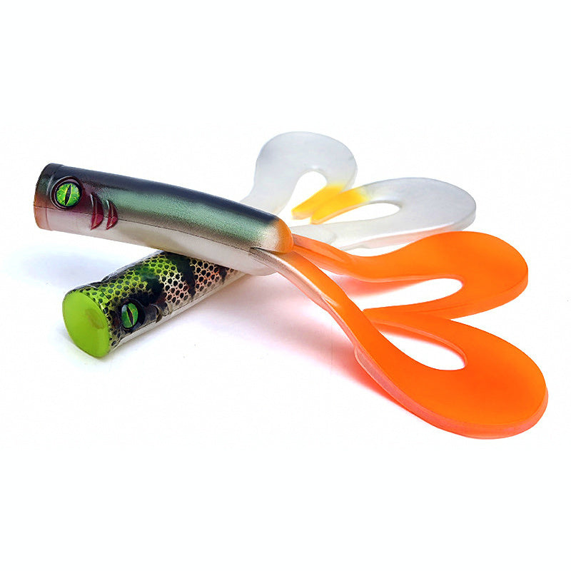 Twin Curly Tail Soft Bait Grub, 14–17 cm (5.5–6.7 in)