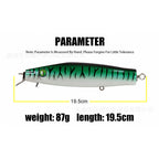 Wooden Minnow Trolling Lure with Diving Lip, 87 g (3.1 oz)