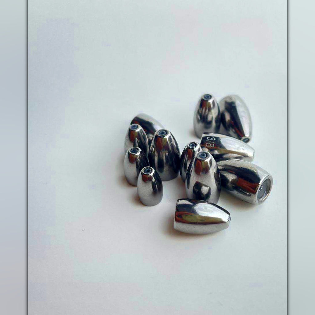 Bullet Sinker Weights with Plastic Core, 1/8–1/2 oz (3.5–14 g)