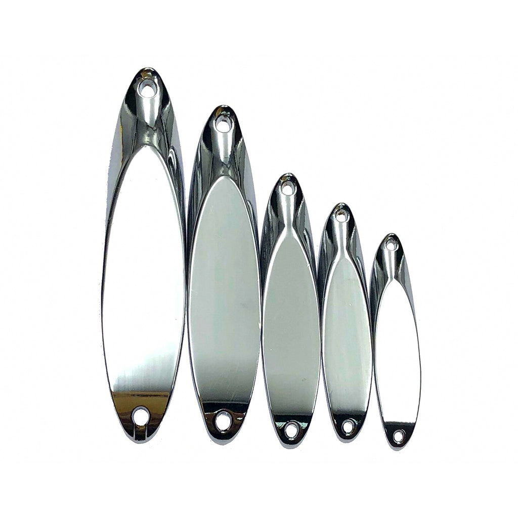 Bent Angled-Cut Spoon Lure, Unpainted, 5–25 g (0.2–0.9 oz)