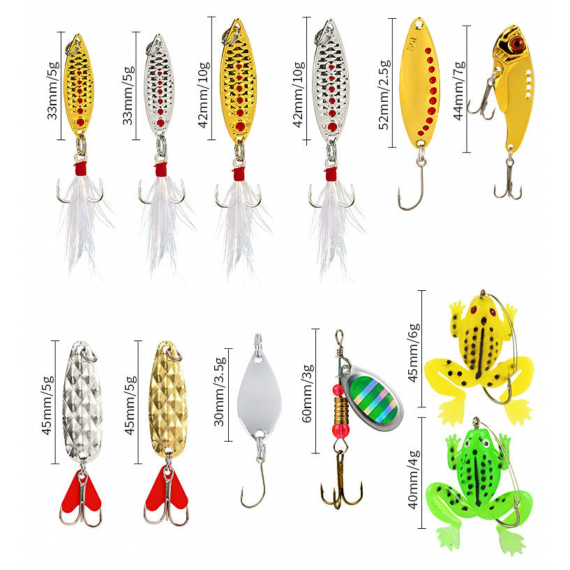 24-Piece Fishing Lure Kit, Minnow and Soft Bait Assortment