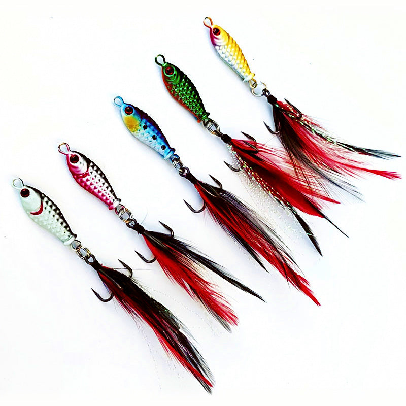 Mini Metal Jig, 5 g (0.18 oz), Optional Feather Hook