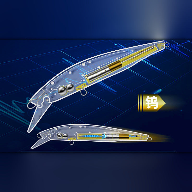 Sinking Minnow Lure, 70–110 mm, 7.5–18 g (0.26–0.63 oz)