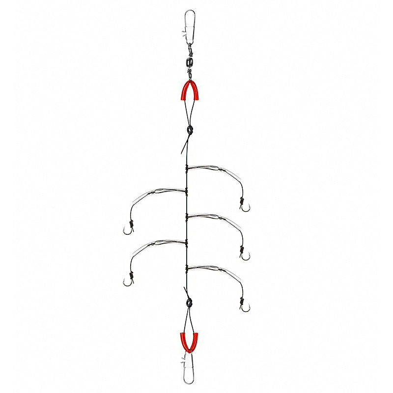 Multi-Hook Bait Rig with Sinker, Iseni Hooks, 5 Rigs