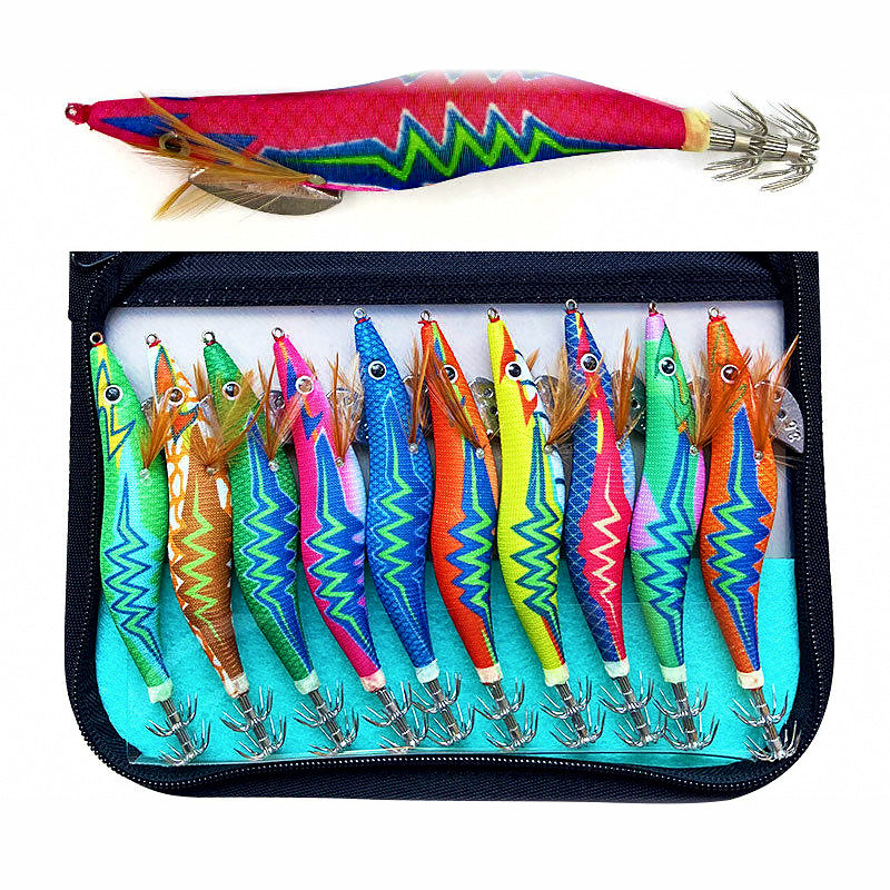 Luminous Wooden Shrimp Lure with Hook, No. 2.5–3.5