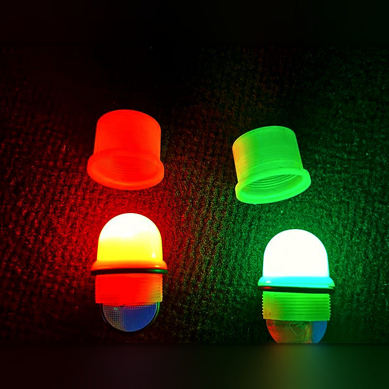 Red & Green Float Light Head for Fishing Floats, 10 Pack