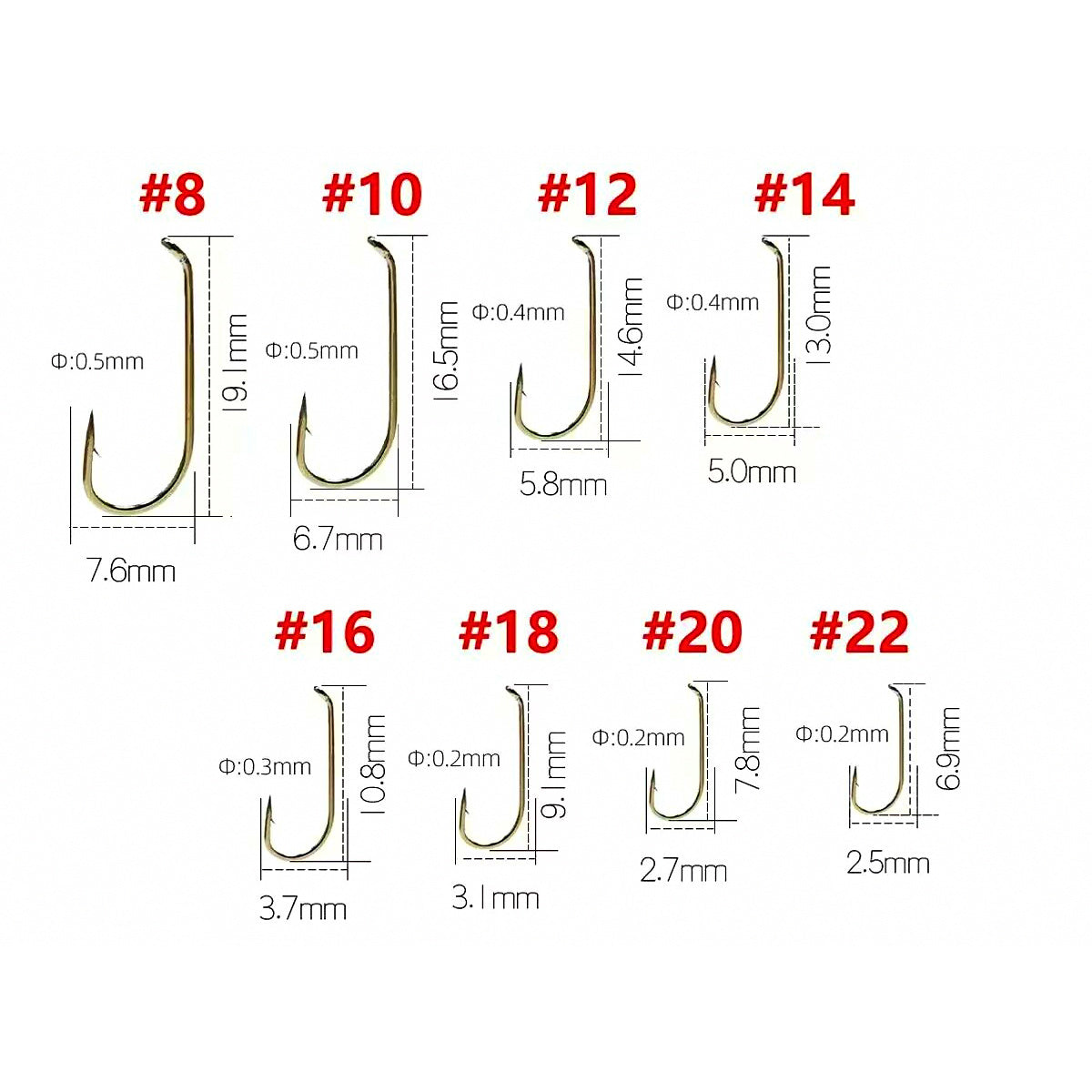 Black Ant Fly Rig, 3-Hook String Set, Hook Sizes 8–18