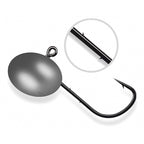 Egg Head Jig Head Hooks, Black Barbed, 3.5–7 g (0.12–0.25 oz)