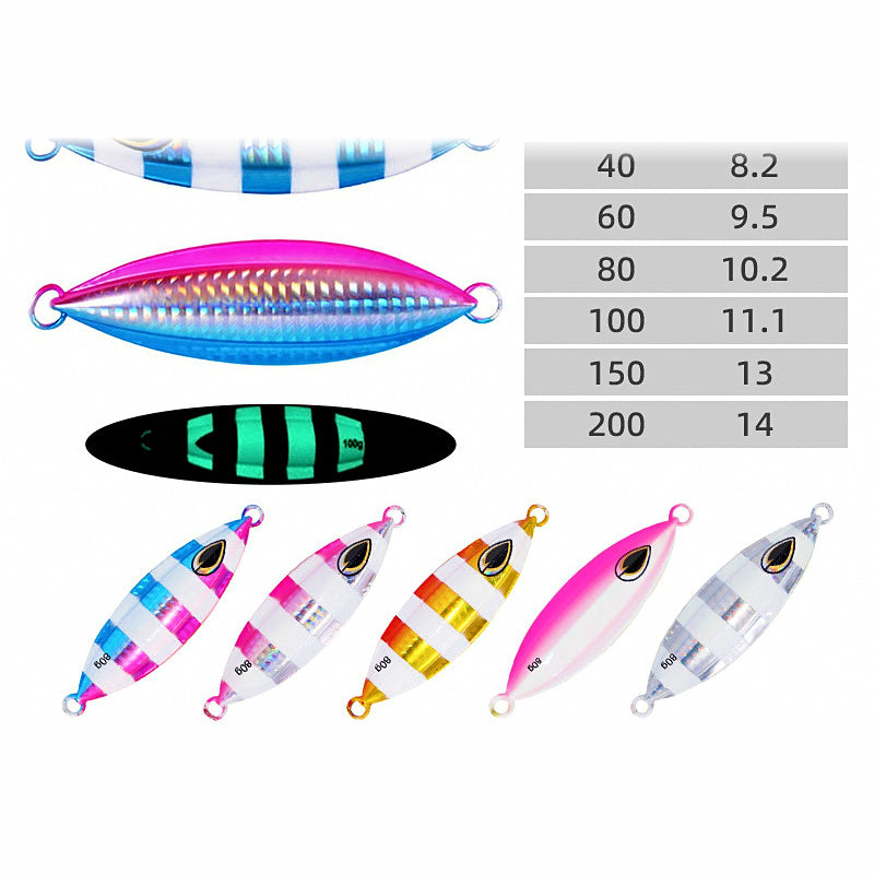 Glow Slow Pitch Jig, 40–200 g (1.4–7.1 oz)