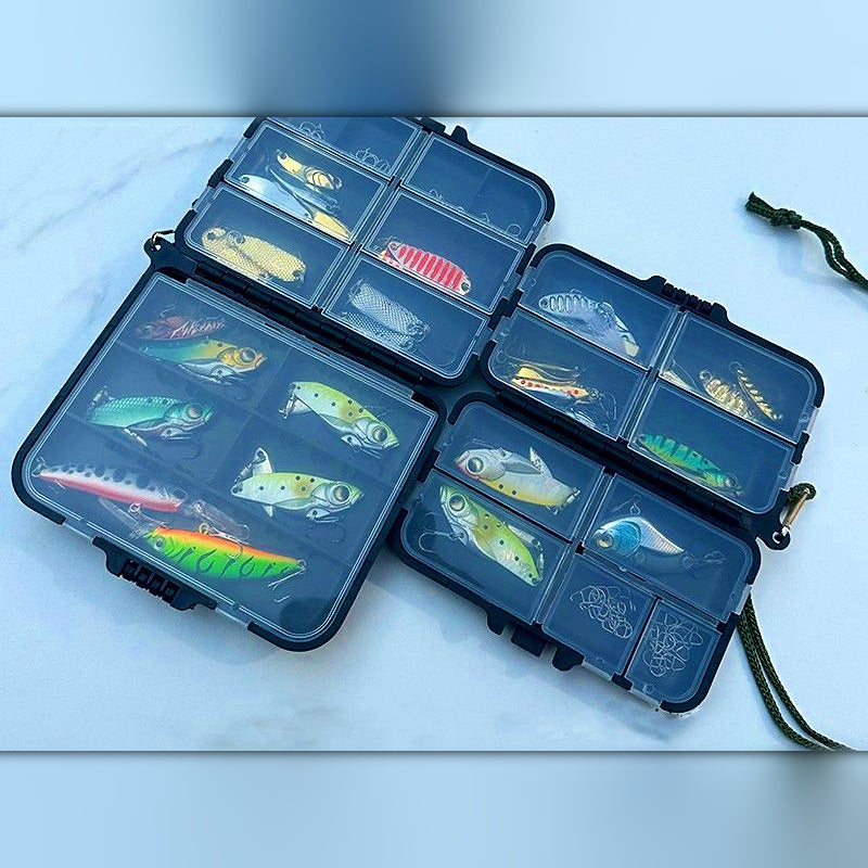 Double-Layer Lure Box, 12 or 9 Compartment Tackle Storage