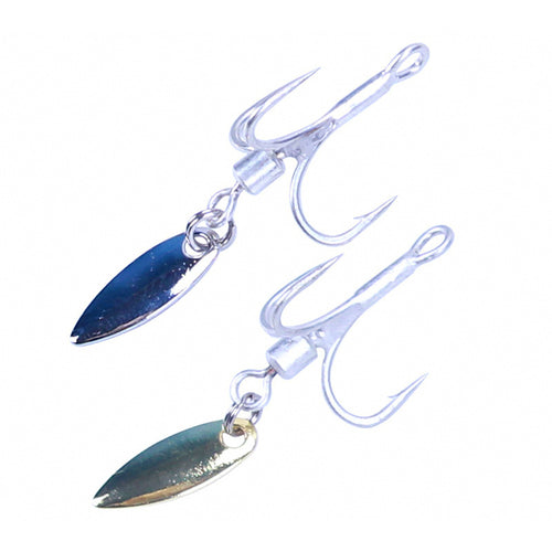 Treble Hook with Swivel & Spinner Blade, Sizes 2–10