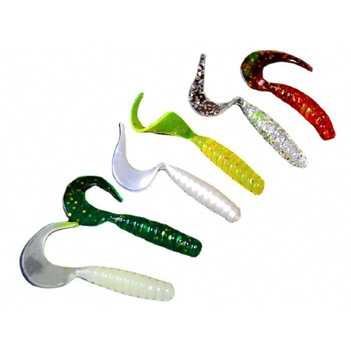 Single Curly Tail Grub Soft Bait, 4–8 cm (1.6–3.1 in)