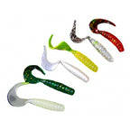 Single Curly Tail Grub Soft Bait, 4–8 cm (1.6–3.1 in)