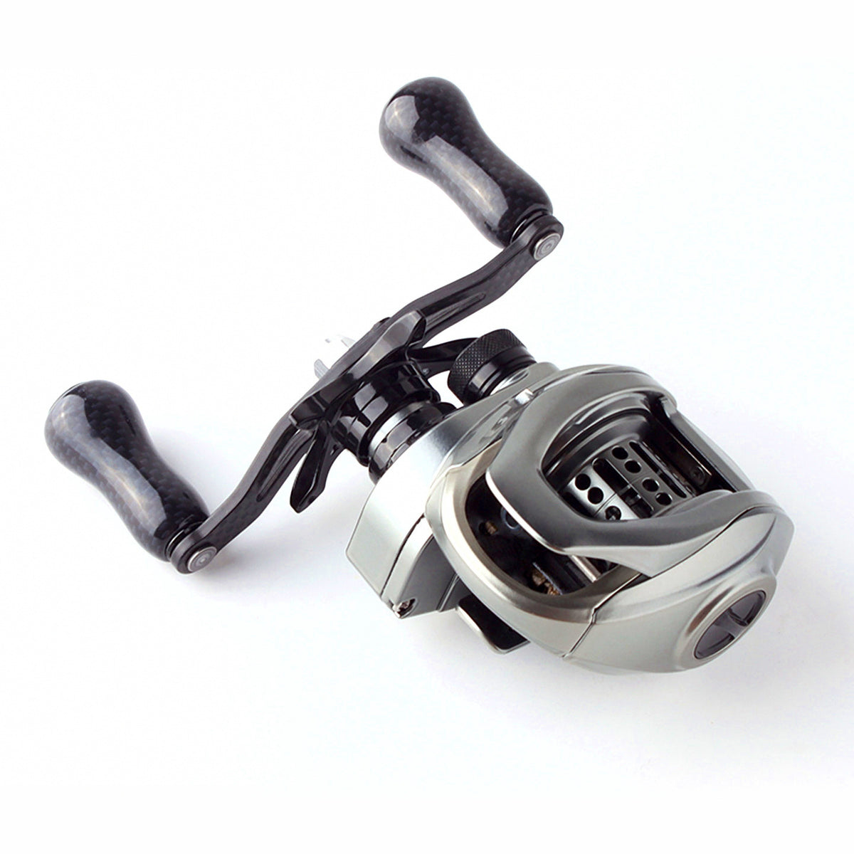 Carbon Fiber Baitcasting Reel Handle, Double Gourd Knobs