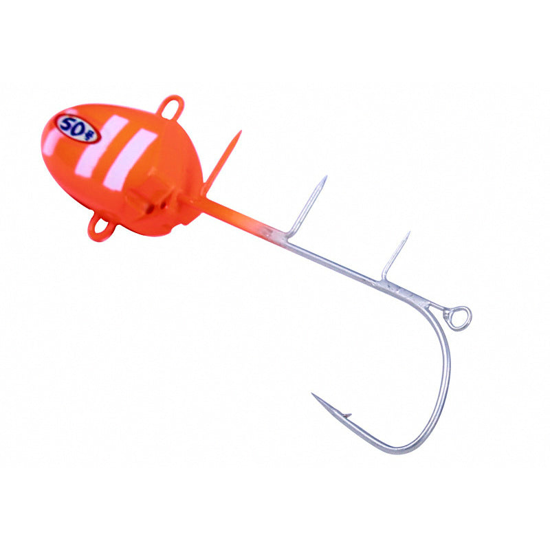 Single Hook Lead Jig, 190 g (6.7 oz), Glow Stripe
