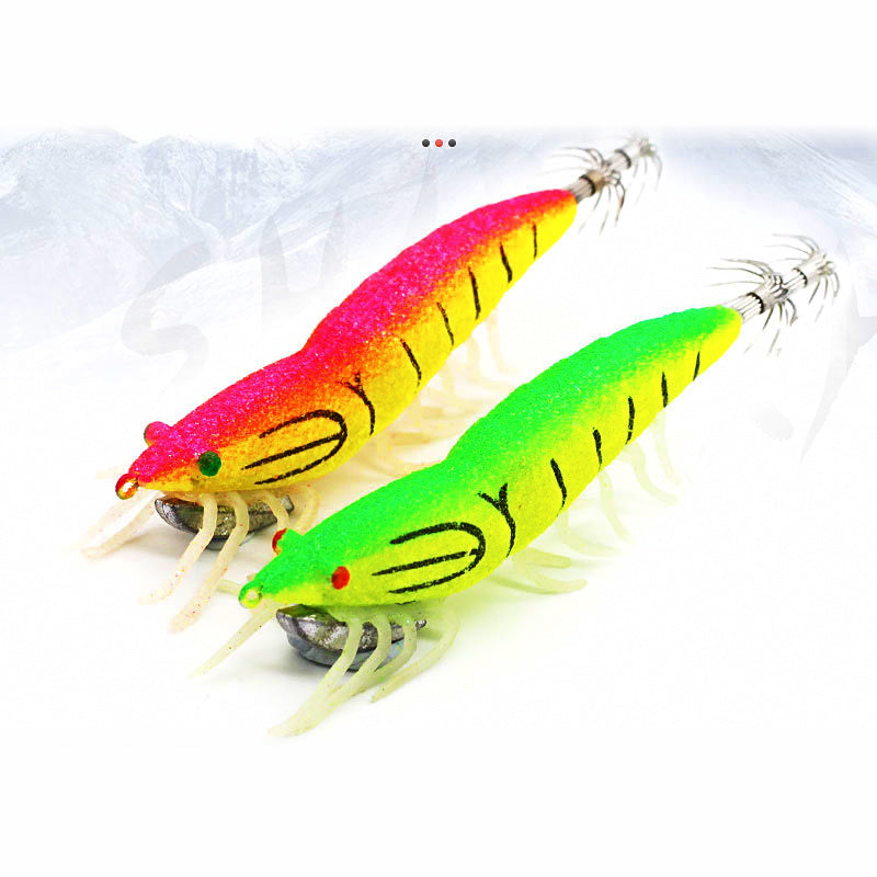 Glow Squid Jig Set, 8-Pack Soft Shrimp Style
