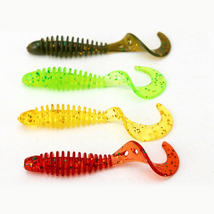 Micro Curly Tail Soft Grub Lures, 30 pc, 2.5 & 3.5 cm