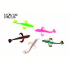 Floating T-Tail Soft Bait with Jig Head Hook, 5.5 & 7 cm