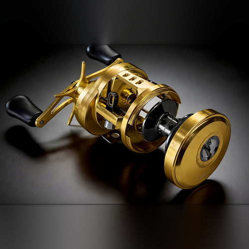 All-Metal Baitcasting Reel, Gold, Left or Right Hand