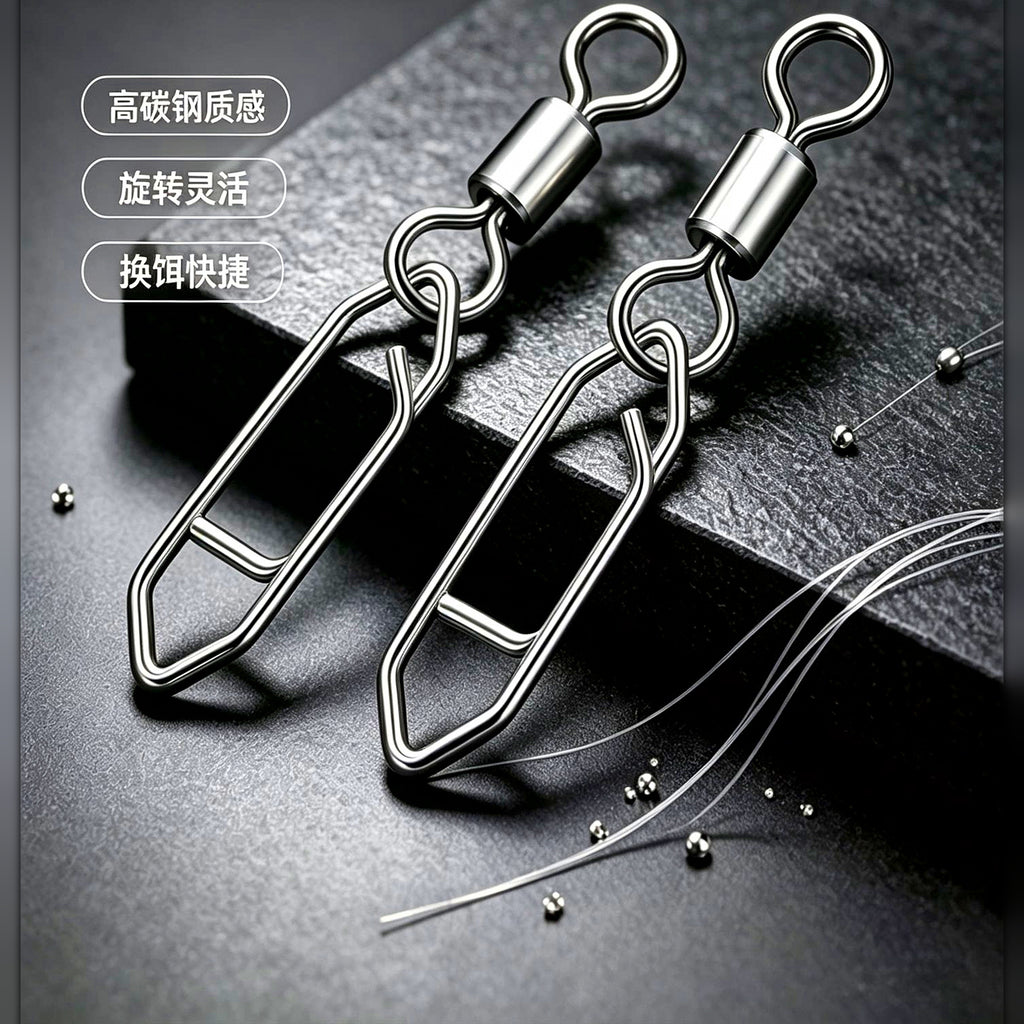 Paper Clip Snap Connector with Figure-8 Ring, 10–50 Pack