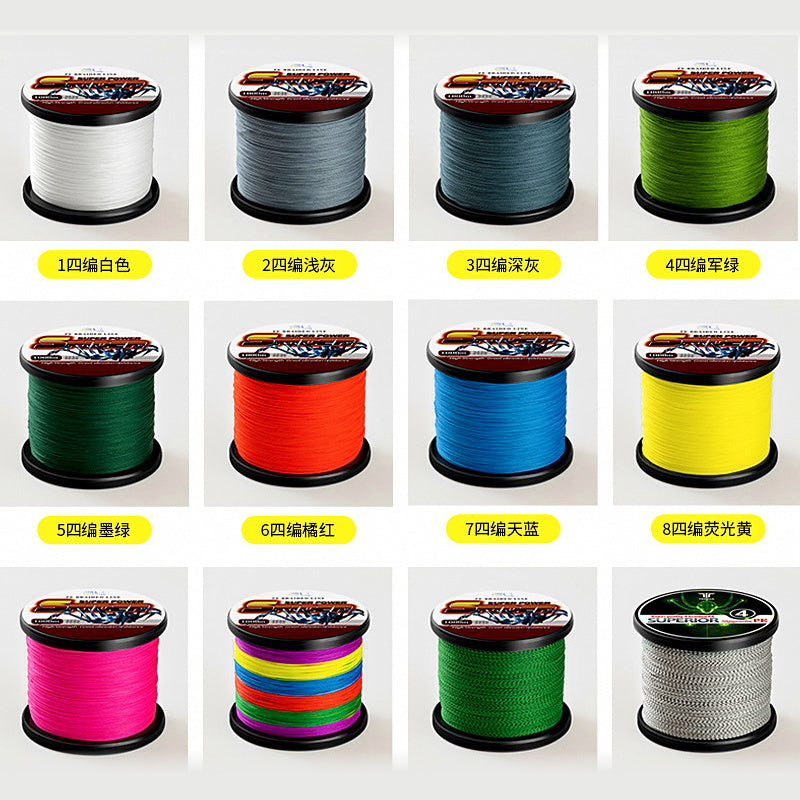 4-Strand PE Braided Fishing Line, 1000 m (1094 yd)