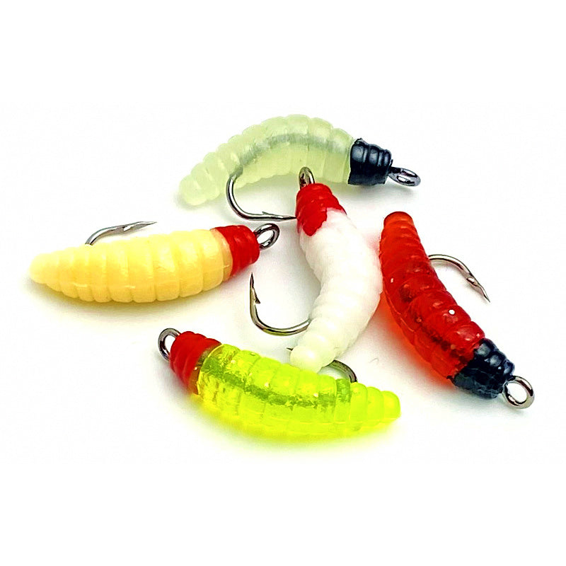 Hooked Mealworm Soft Bait, 20 mm, 0.45 g (0.016 oz)