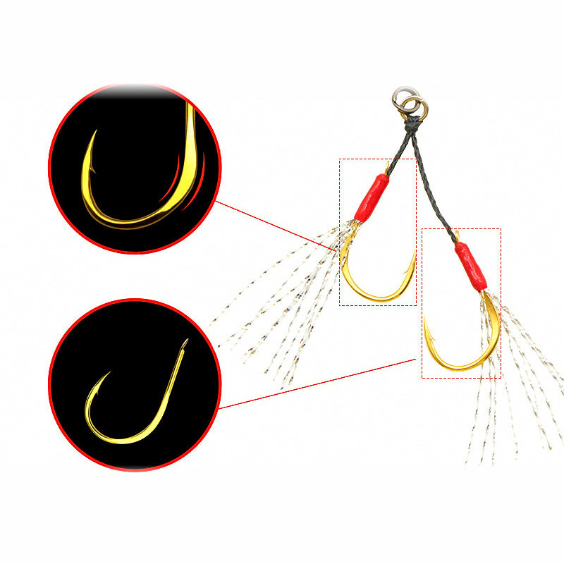 Micro Shore Casting Metal Jig with Single Hook, 2-Pack