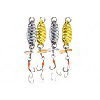 Double Hook Spoon Lure, 3.5–7 g (0.12–0.25 oz), Gold/Silver