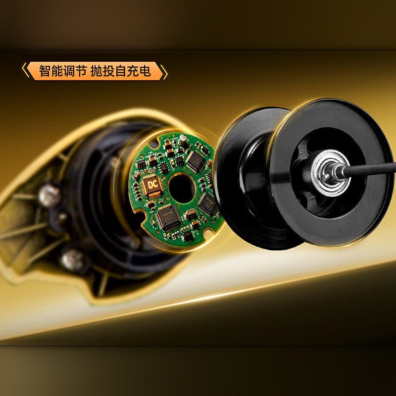 Round Baitcasting Reel, DC Brake, 6.1:1, 12 Bearings