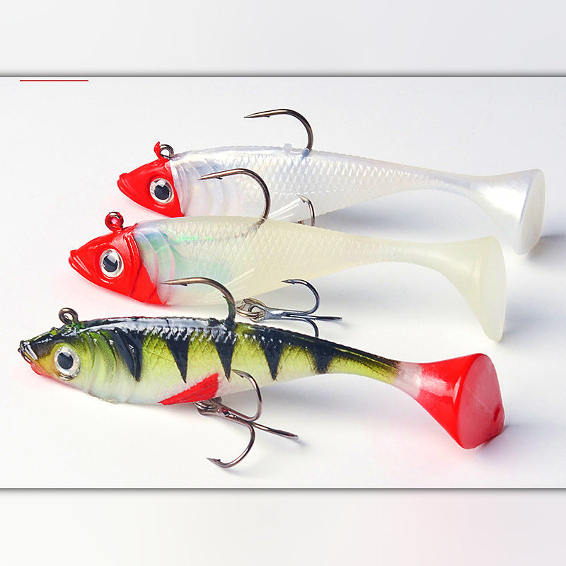 T-Tail Soft Swimbait with Lead Head, 8 cm & 10 cm