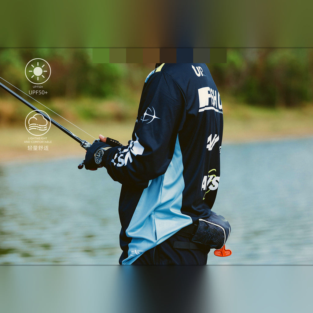 Zip High-Collar Long Sleeve Fishing Shirt, UPF 50+ Quick-Dry