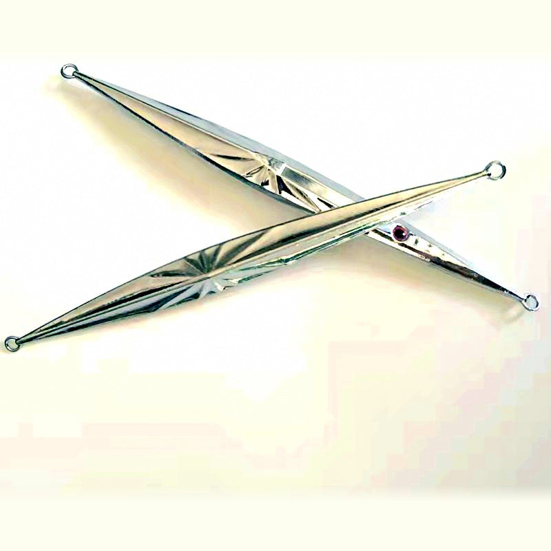 Long Silver Slow Pitch Jig, 100–600 g (3.5–21 oz)