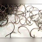Barbed Wacky Hooks for Soft Plastic Worms, Sizes 2 to 2/0