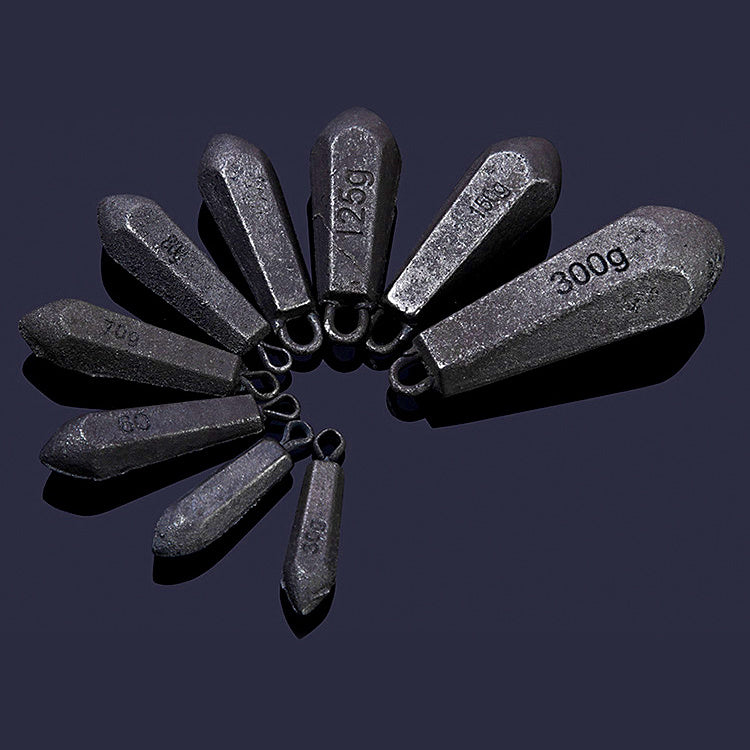 Hexagonal Iron Sinker with Eyelet, 1.1–52.9 oz (30–1500 g)