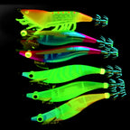 Glitter Wood Shrimp Squid Jig (Egi), Size 3.5