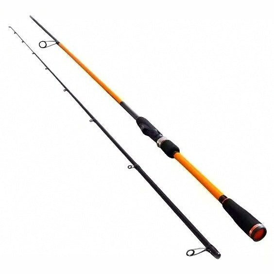 2-Piece Lure Rod, 1.8 m (5 ft 11 in), Orange Straight Handle