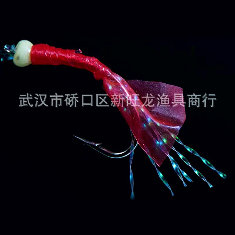 Sabiki Bait Rig with Fish Skin Hooks, 6 or 8 Hooks